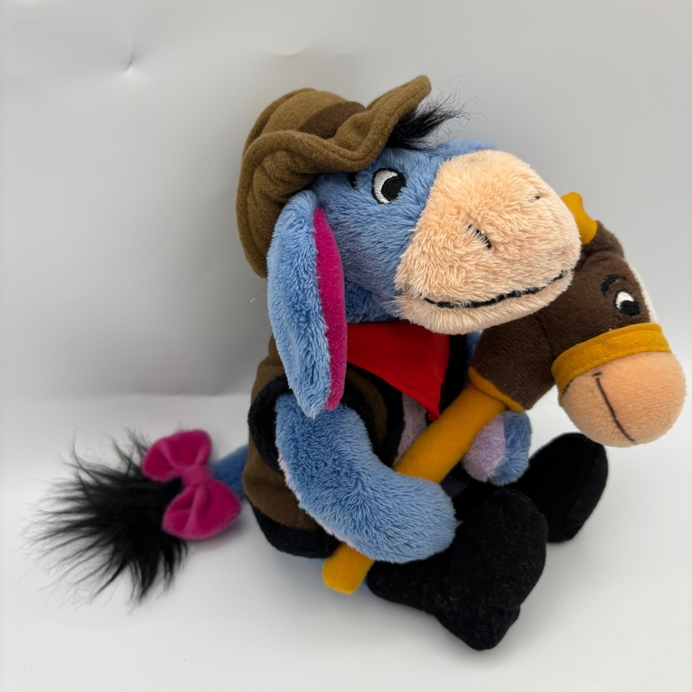 Disney Eeyore Cowboy Plush with Stick Horse from Winnie the Pooh